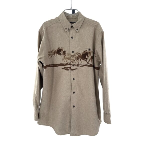 Woolrich Mens L Equestrian Western Button-Up Shirt - Picture 1 of 8